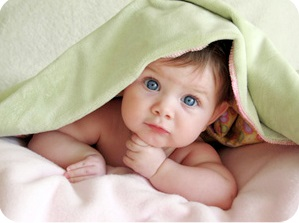 Infant in bed